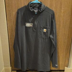 Carhartt Men's Dark Gray Long-Sleeve Work Pullover with Pocket